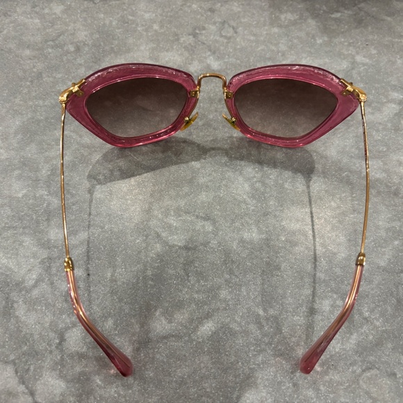 Miu Miu Glitter Sunglasses Pink Glitter - Picture 3 of 9